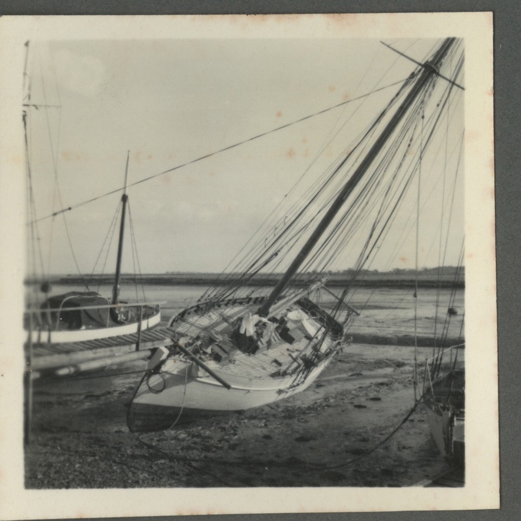 Tally Ho in a drying berth in the 1950s